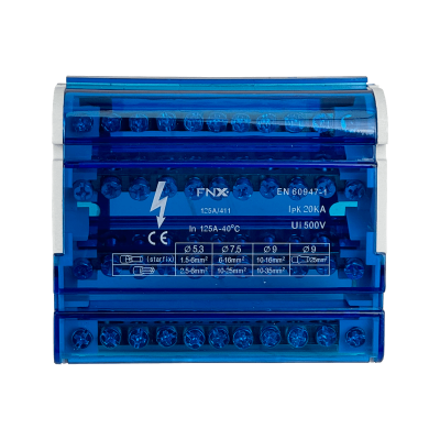REPA-44L LEXO Bloque de Distribución Tetrapolar 4x11-Vías 125A 40ºC 500V 1,5-35mm2