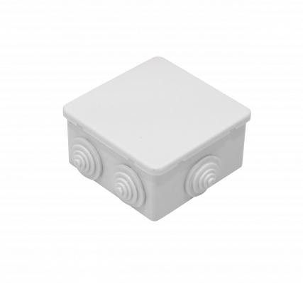MGC-08 80x80x45mm Caja Estanca Blanca 6-Conos sin-Tornillos