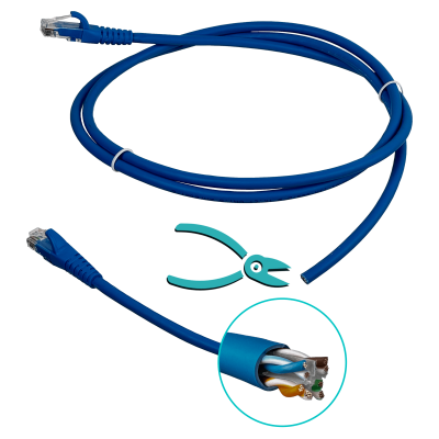 CP6A-15L LINKMADE 1,5MT CAT6 AZUL LSZH CABLE PATCH INYECTADO MULTIFILAR