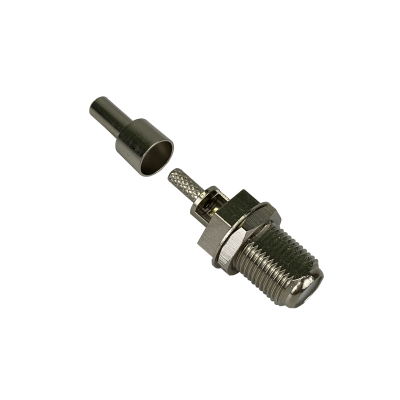 FH1C Conector coaxial crimpeable hembra tipo F para cable RG316, compatible con RG174, referencia CA100