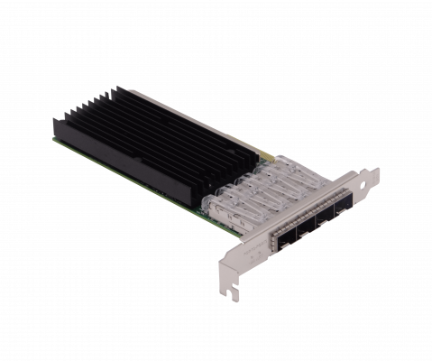 PCIE-4SFP+ LRLINK Adaptador de Red para Servidor PCIe x8 con 4 puertos SFP+ 10G, modelo LREC9804BF, basado en chip Intel XL710