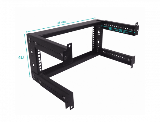 RKB04-345 SOPORTE ARTICULADO LINKMADE PARA PARED 4U REGULABLE 30-45CM 19-PULGADAS