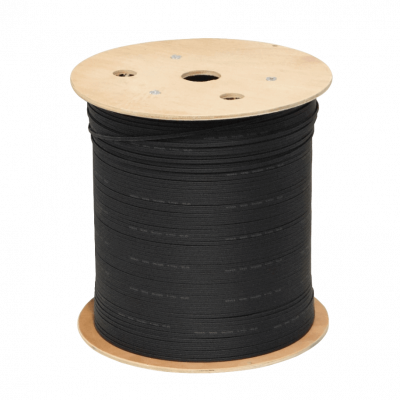 CFSQ 1km LSZH 1-Hilo-SM-G657A2 Soporte-1mm 2xFRP Cable Negro Exterior Fibra Drop