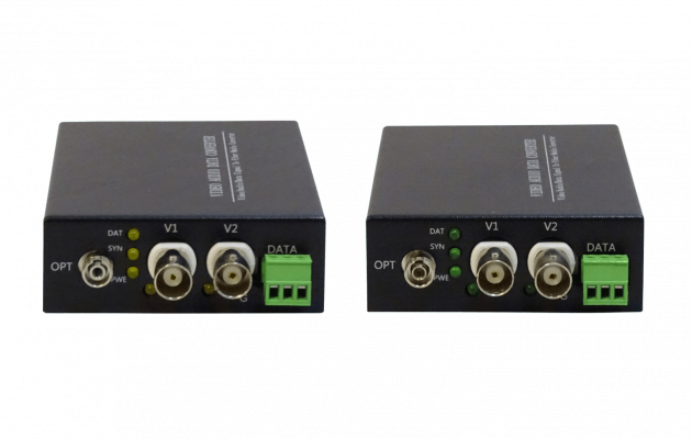 TV2-20KM 2-Canales 720p 960p FC BNC-H RS485 TX/RX SM 20km Fibra Optica CCTV TVI