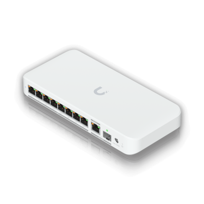 USW-FLEX2P UBIQUITI 8-2500-PoE++ 1-10G/entrada 1-SFP+ Conmutador Capa 2 req-AC-210W UniFi