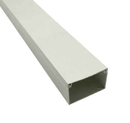 QN6W LINKCHIP Canaleta Plástica PVC 60x40mm 2 Metros Blanca Espesor 1,45mm Sin Divisor CC-6040-W