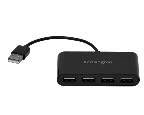 HUB-4 KENSINGTON Hub 4-USB2.0 no permite fuente de poder cable-10cm K39120WW