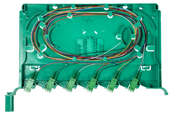 ODF-B Bandeja 12-LC/APC para Cabecera tipo ODF incluye pigtails-SM y coplas
