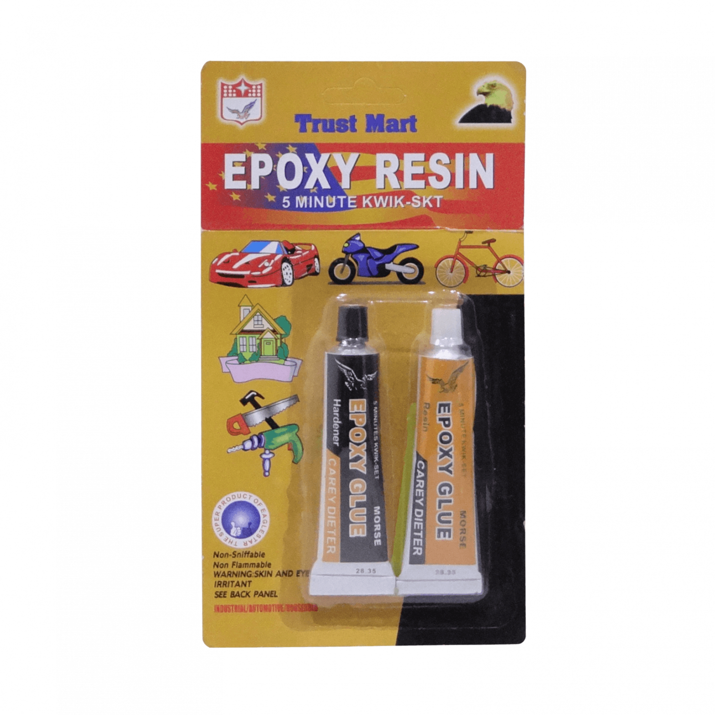 EPOXY-70 MORSE Pegamento Epoxy 1/1 5-minutos 2-Tubos KWIK-SET Epoxico