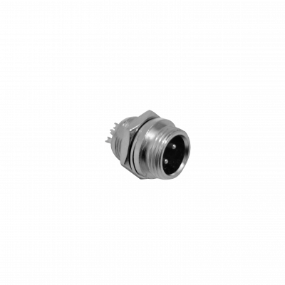 GX12MC-2 Conector Macho de 2 Contactos para Montaje en Panel GX12 Tipo Aviación Soldable