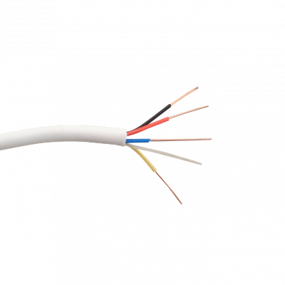 J300-4 Rollo de 300 metros de Alambre Telefónico Redondo de 2 Pares 4 Hilos 24AWG de Aleación CCA 4x0,5mm