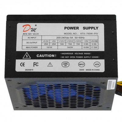 FATX-7 Fuente Poder ATX 750W Sata Requiere cable poder C13