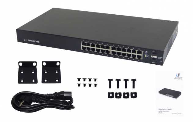 ES24-LITE UBIQUITI 24-1000 2-SFP RS232-RJ45 Conmutador Administrable Bastidor 220VAC/25VDC