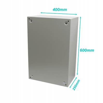 ST4-625 TIBOX 600x400x250mm 2-puertas-sin/Llave Gabinete Metálico IP66 Beige con Placa