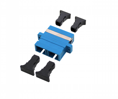 FASCD Adaptador acoplador simplex azul SC-SC monomodo dúplex para fibra óptica, para panel de parcheo o caja de conexiones
