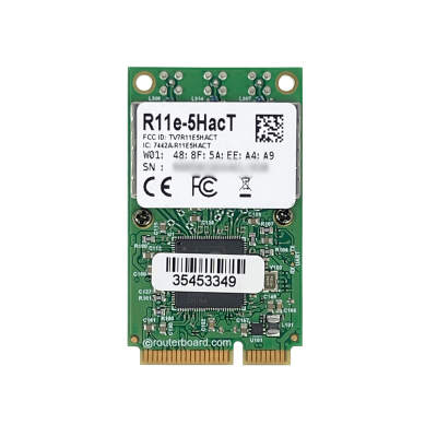 R11E-5HACT MIKROTIK 3-MMCX 28dBm MiniPCIe 5GHz-ac 4920-6100MHz QCA9880