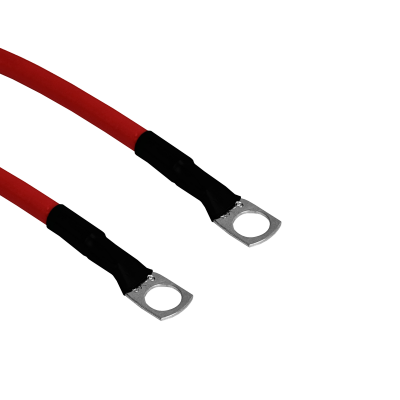 BTR158 Conductor 50cm sección 13,3mm2 calibre 6AWG color Rojo terminación 8mm diámetro longitud 0,5mt