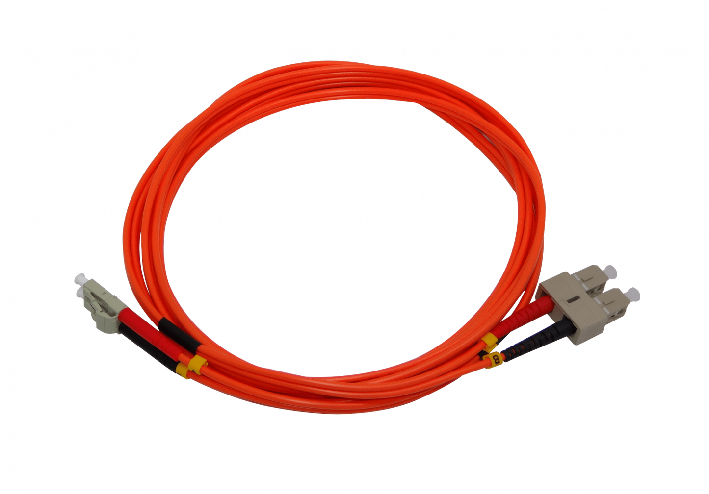 JFMLC3 Cable de fibra óptica dúplex multimodo OM1 LC-SC de 3 metros, 62.5/125 µm, cubierta de 3 mm