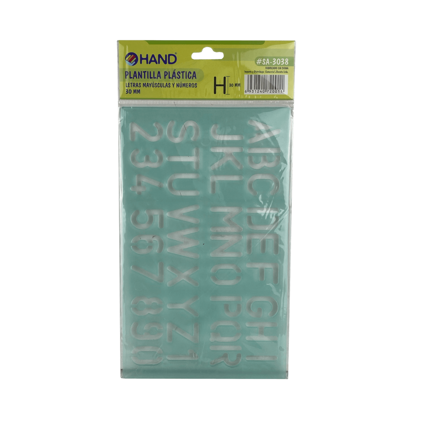 NORMOG Plantilla de Estarcir Plástica Letras y Cifras 30mm 150x240x2mm