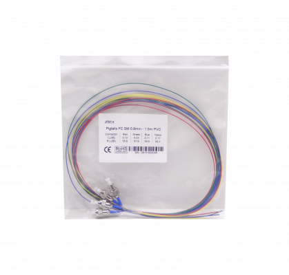 JFSF-4 FC/UPC Monomodo 1,5 metros 4 fibras Pigtail 150cm 0,9mm 1.5m Fibra Óptica 9/125µm
