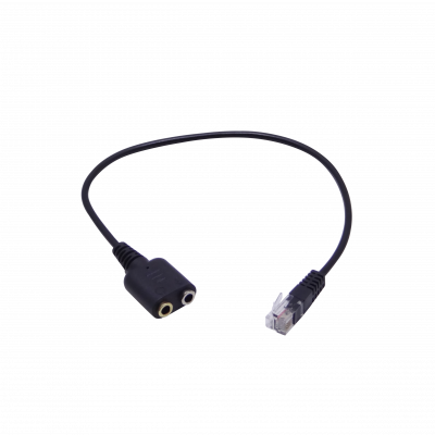 3.5HH-RJ9M. Cable conversor LINKMADE conector RJ9-M a doble jack 3,5mm-H para micrófono/audífono longitud 25cm