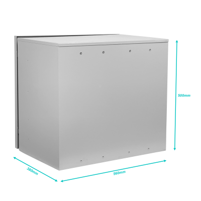 RK10-3PE ALGCOM Gabinete de Exterior 10U 509x340mm IP54 para Montaje en Poste o Suelo Acero Galvanizado