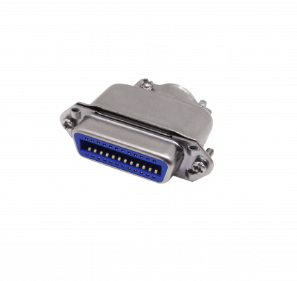 CEN24-H Conector 24-pin Hembra soldable Centronics CEN24 c/Tapa-Metalica