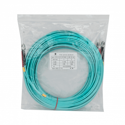 JF3TT15 15mt ST-ST OM3 Multimodo MM Duplex Jumper Fibra 3.0mm 50/125um LSZH