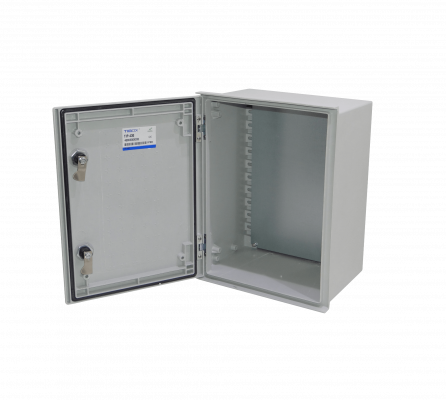 TIP-43 TIBOX 400x300x200mm Armario Estanco de Poliéster Gris IP65 RoHS con Placa de Montaje