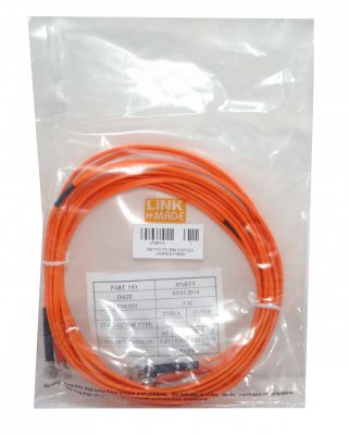 JFMFF5 Cable puente de fibra dúplex FC a FC 5 metros OM1 Multimodo MM 62.5/125 µm LSZH
