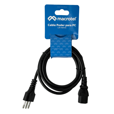 CIMC LINKMADE Cable de Alimentación 1,5m Negro C13 Hembra a Enchufe Macho Chile 3x0,75mm2