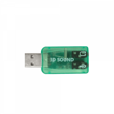 USBSND Adaptador Sonido USB-AM 2-3,5mm-H 1-in 1-out Audio