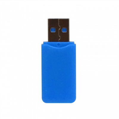 LECTOR-MSD Adaptador USB 2.0 tipo A macho exclusivo para microSD