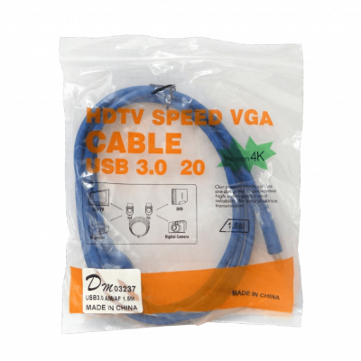 USB3EX15 Cable Alargador Pasivo USB 3.0 de 1,5 metros, Conectores Macho A a Hembra A (AM-AH)
