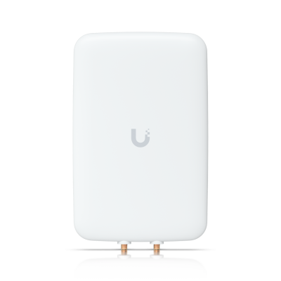 UMA-D UBIQUITI Antena de doble banda con 2 conectores RP-SMA, haz sectorial de 45 grados en 5 GHz y 90 grados en 2,4 GHz, ganancia de 15/10 dBi