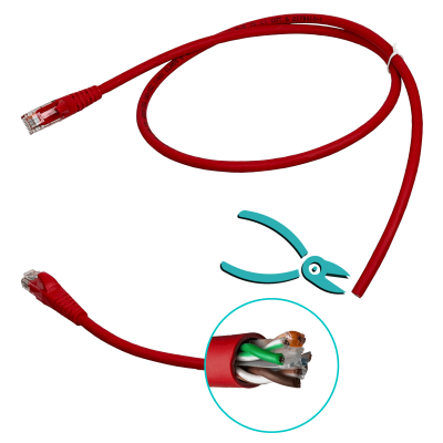 CP6R-10L LINKMADE 1 METRO CAT6 ROJO LSZH LATIGUILLO DE RED MOLDEADO MULTIHILO