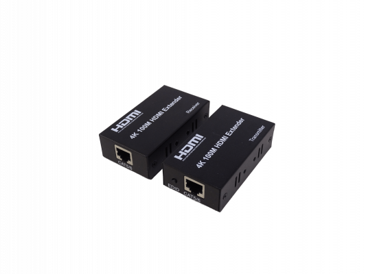 HDMI-UTP Extensor HDMI 4K por Cable de Red UTP CAT5E/CAT6 hasta 100 Metros con Fuente 5V 1A Incluida