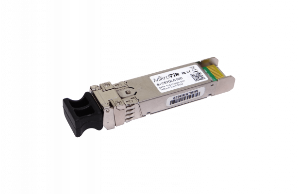 S+C57DLC10D MIKROTIK Transceptor Óptico 1570nm 10G Monomodo 10km Doble LC SFP+ DDM para Multiplexor CWDM-MUX8A Individual