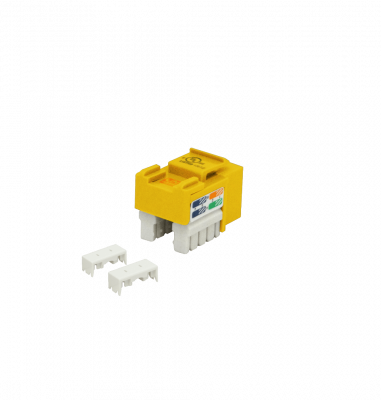 KP5ML LINKMADE Amarillo Cat5E U/UTP Punchable Keystone Conector Hembra RJ45