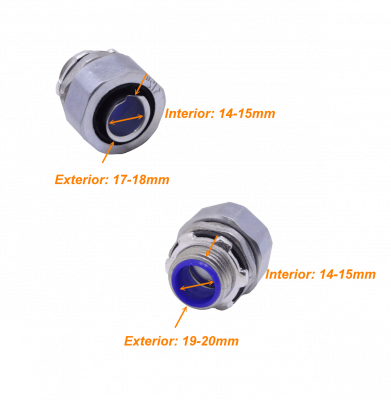 M20-SA Metalico 20mm 1/2-Pulg Prensa Estopa para Flexible Aislacion IP65