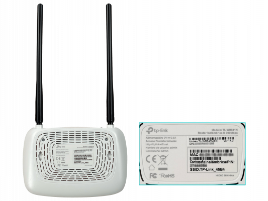TL-WR841N TP-LINK Enrutador Inalámbrico N a 300Mbps, 2 Antenas Fijas de 5dBi, 4 Puertos LAN, 1 Puerto WAN, Banda 2,4GHz