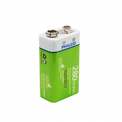 9V-280 PHILCO 9V 280mAH Pila/Bateria Recargable Ni-MH 42ULX92800