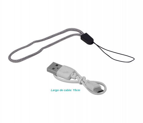 LINTERNA-6 Lámpara portátil recargable con tira de LEDs, precisa fuente de carga USB, batería interna no removible