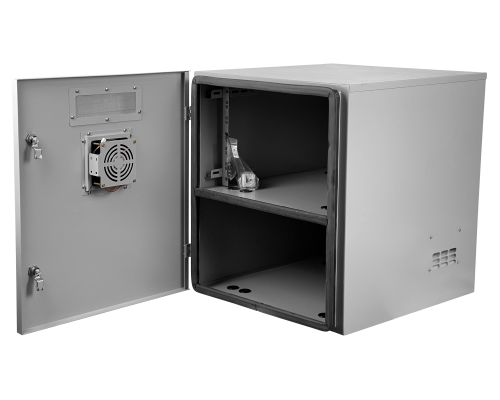 RK6-6BE ALGCOM Armario Estanco 6U 640x590mm IP54 para Exterior en Poste Galvanizado compatible con Acumuladores