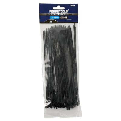 CV-22N 50 unidades 200x2,5mm Negra Sujeción Plástica Nylon 2.5x200mm