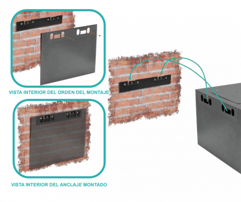 RK07-4L LINKMADE gabinete de pared para rack de 7 unidades, color negro, con 45cm de profundidad