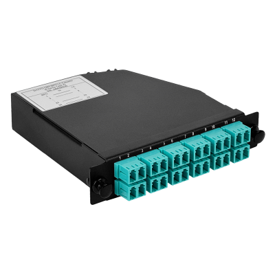CALCOM3 OM3 24-LC 2-MPO/M Casete para/1U-3P 130mm Fibra Pre-ensamblada