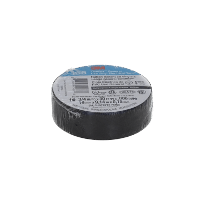 TEMFLEX-9 3M 9m 165 Negra Cinta Aislante PVC 19mm 0,15mm 600V 0-90ºC