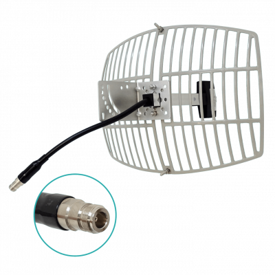 ANT-2415 Antena de Rejilla 15dBi 2,4GHz-2,48GHz 16ºx21º Conector N Hembra 30cm Desmontable 30x40cm