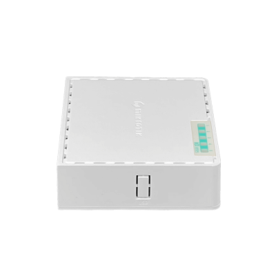 HEX-LITE MIKROTIK Enrutador RB750r2 5 Puertos 100Mbps L4 850MHz 64MB Carcasa Plástica con Fuente de Alimentación Incluida